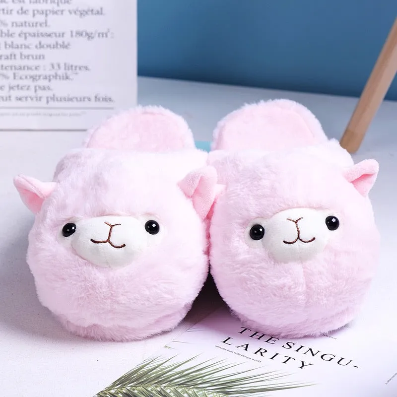 Alpaca Fluffy Home Slippers