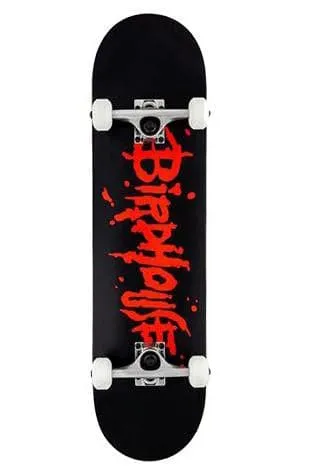 BIRDHOUSE COMPLETE SKATEBOARD BLOOD LOGO 8" - BLACK