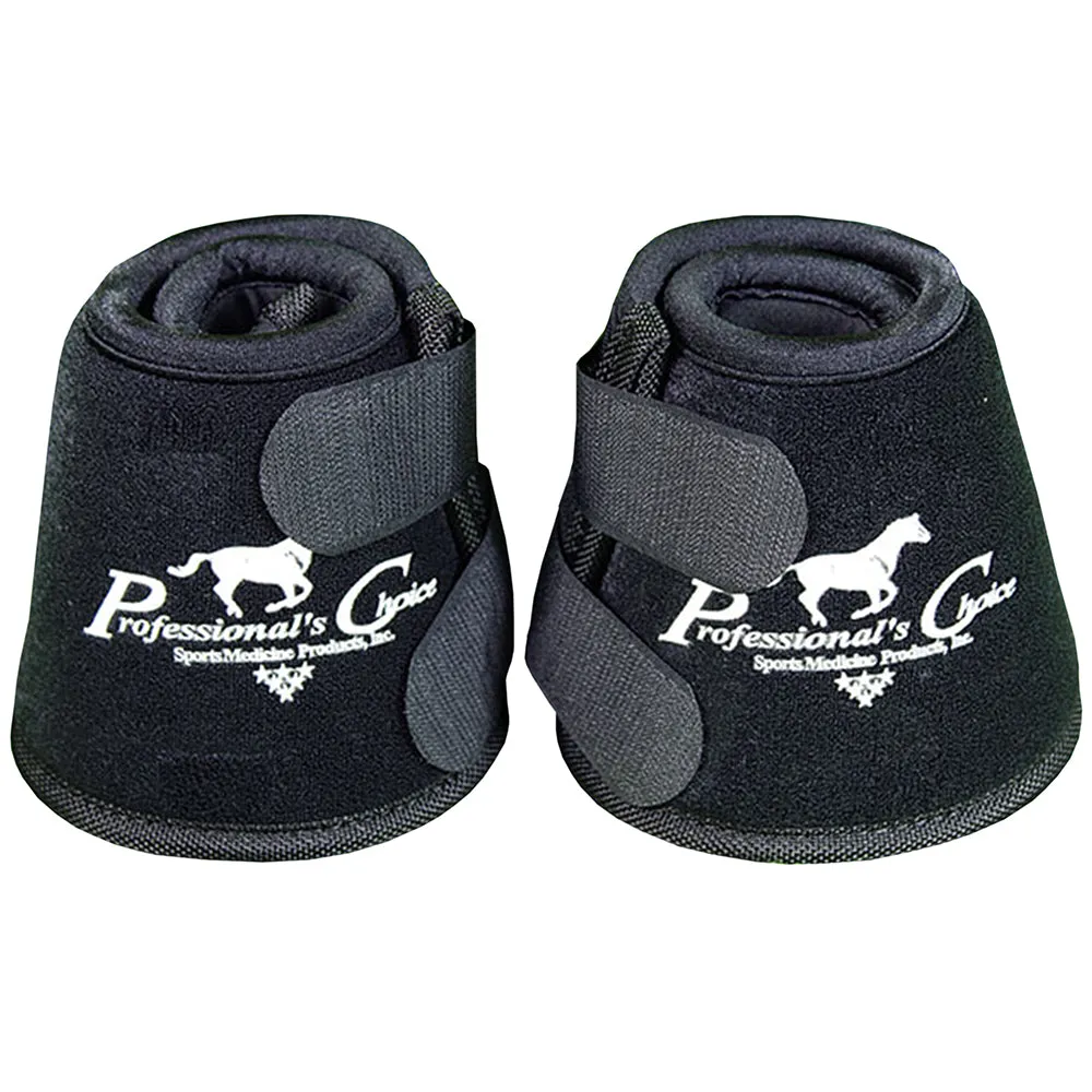 Black Large Professional Choice Quick Wrap Hoof Soft Horse Bell Boot