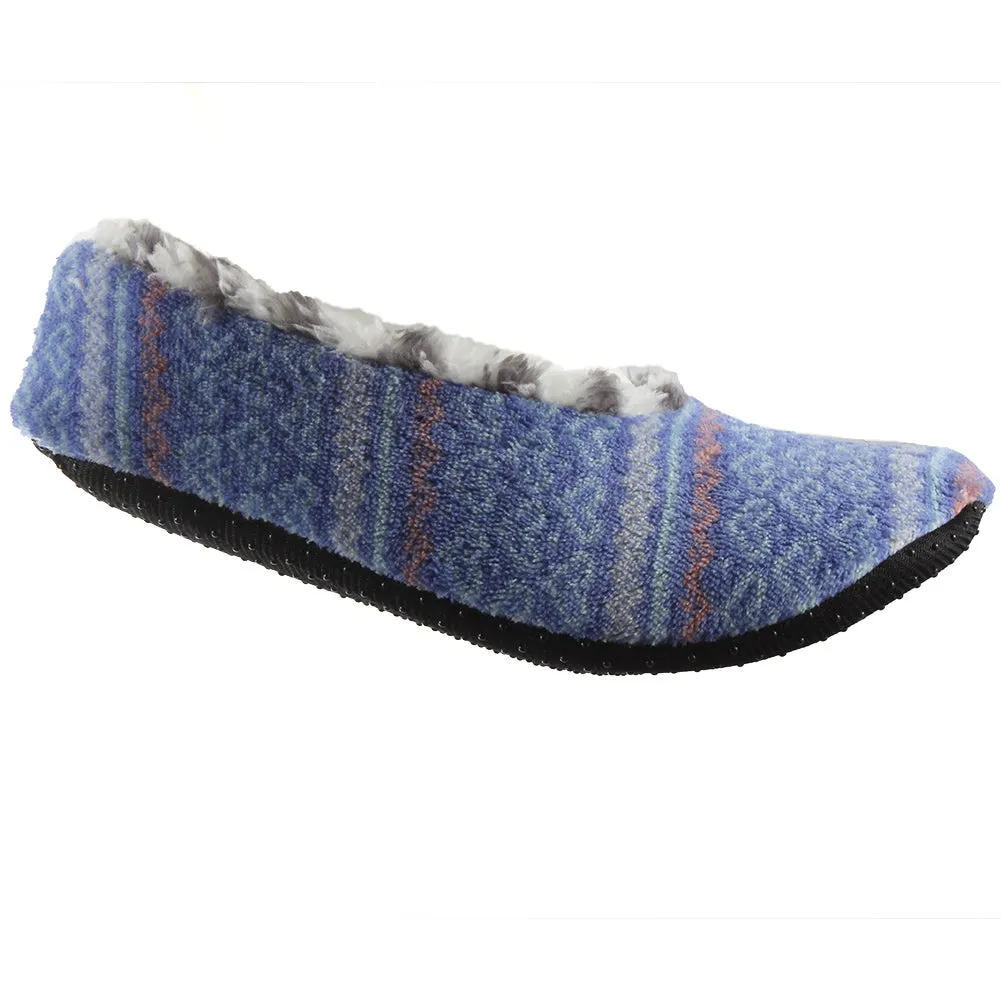 Carnival Ladies Super Soft Non Slip Gripper Sole Sherpa Slippers