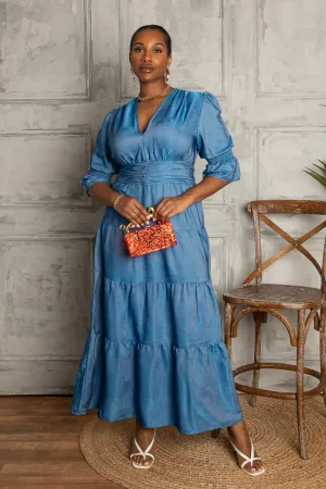 CECE LUXE DENIM DRESS