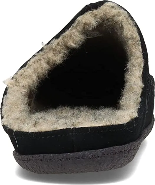 Clarks Stylish Baseball Stiching Black Plush Sherpa Lined Round Toe Suede Clogs