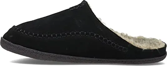 Clarks Stylish Baseball Stiching Black Plush Sherpa Lined Round Toe Suede Clogs