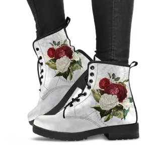 Combat Boots - Beautiful Flowers #32 | Custom Shoes, Women's Boots, Aesthetic Shoes, Boho Shoes, Vintage Style Shoes, Sorority Shoes