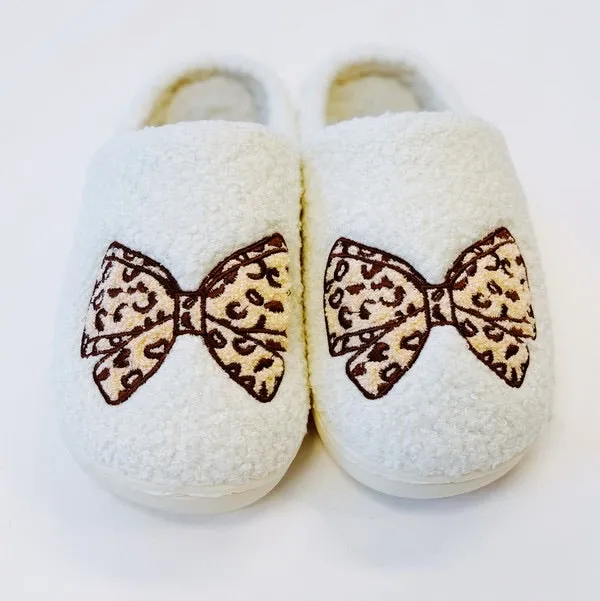 Cozy Bow Lounge Slippers