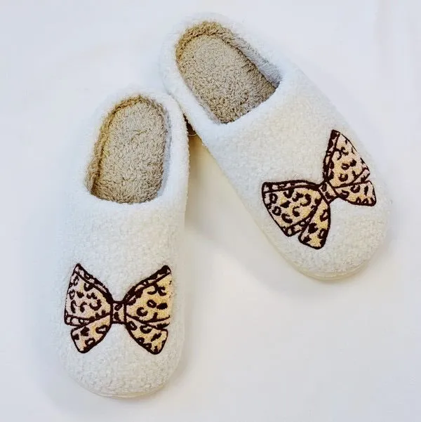 Cozy Bow Lounge Slippers