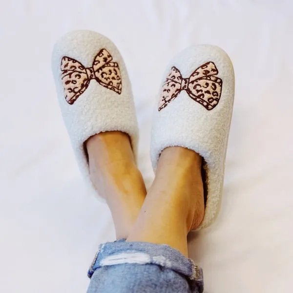 Cozy Bow Lounge Slippers