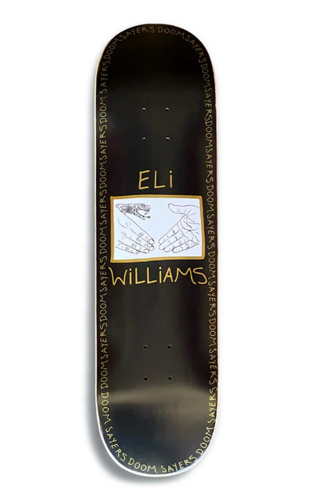 DOOM SAYERS CLUB DECK SNAKE SHAKE 3D ELI 8.5 - BLACK/YELLOW