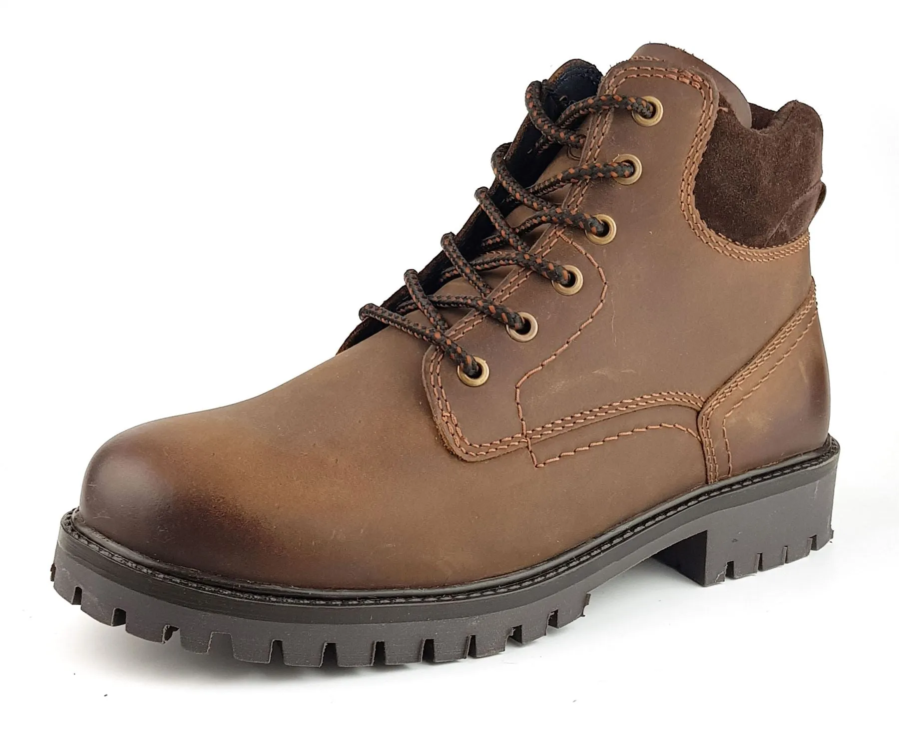 Frank James Bisley Mens Leather Lace Up Yuma Commando Casual Boots