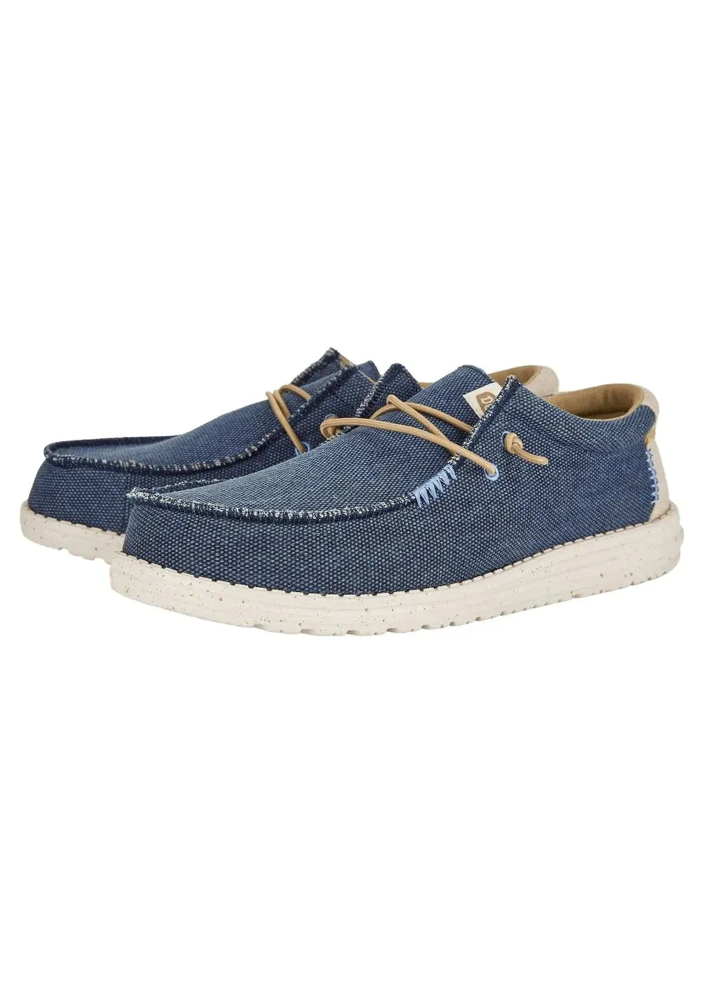Hey Dude Men's Wally Coastline Jute Trainers Navy Blue