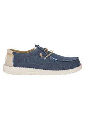 Hey Dude Men's Wally Coastline Jute Trainers Navy Blue