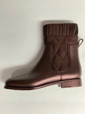 HF Marsala-118 Quilted Fabric Ankle Boot