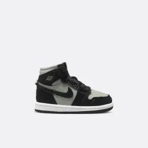 Jordan - Girl - TD Retro 1 High - Medium Grey/Black/White
