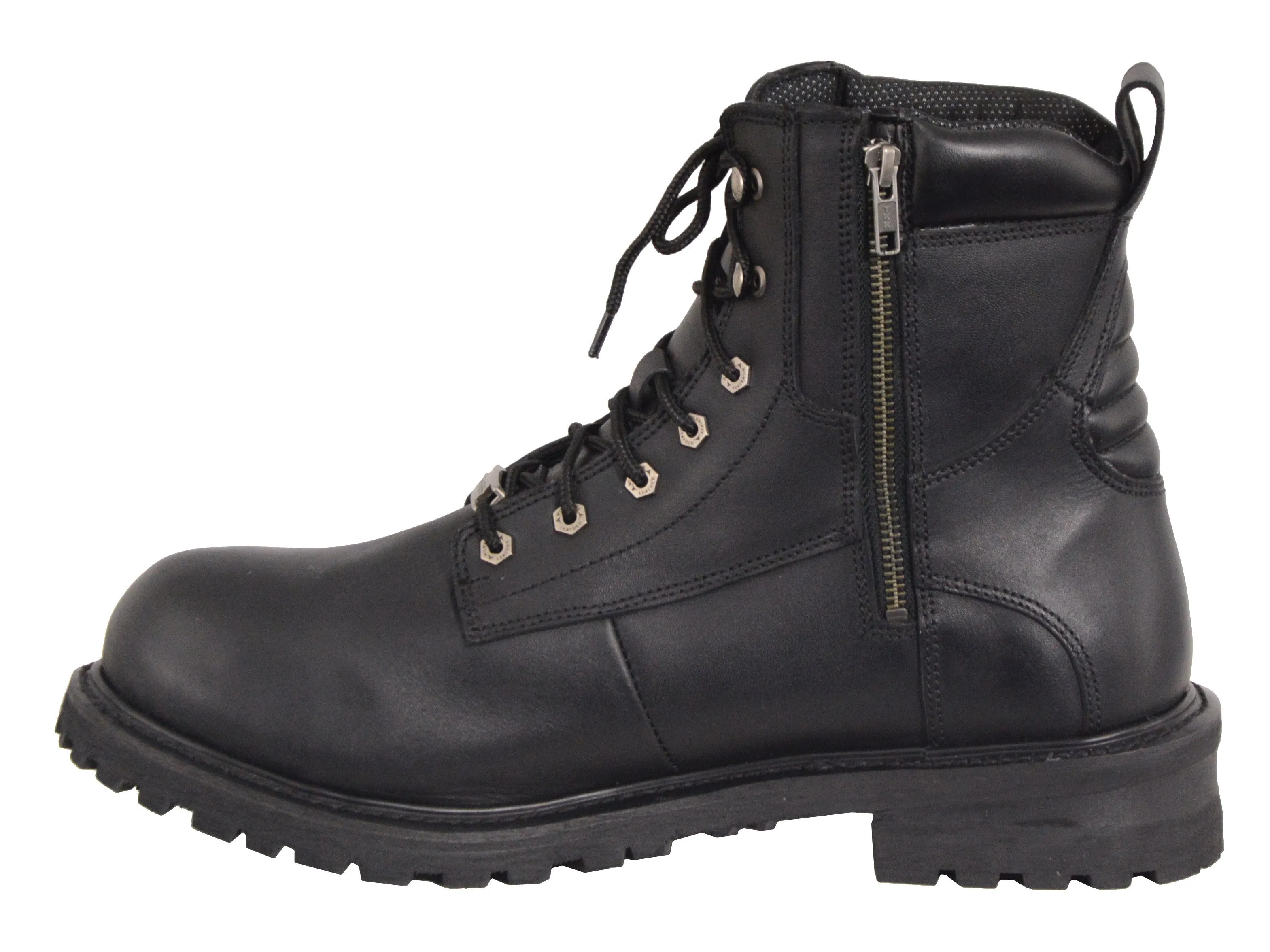 Men's Motorcycle Riding Waterproof Logger Boot with Lace to toe design