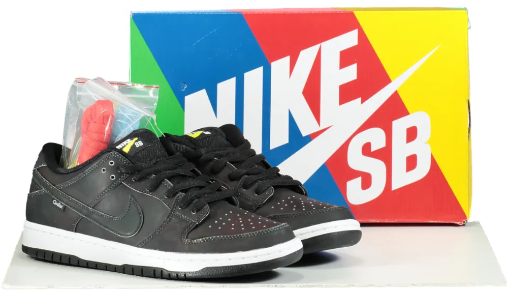 Nike CZ5123 Black SB Dunk Low Pro QS Trainers  UK 07 