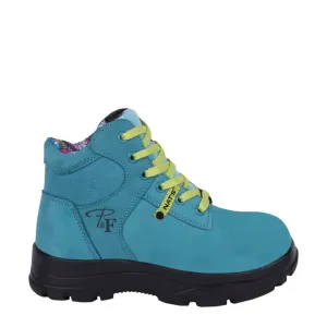 P&F Women's Safety Work Boots PF686 CSA 6" Nubuck Leather, Lightweight, Steel Toe, Puncture Resistant Kevlar Midsoles, Chemical Resistant | Sizes 5-11