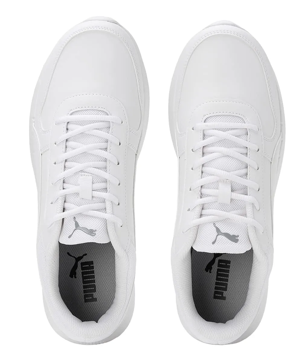 Puma Mens Dexfly V1 White-Cool Mid Gray Sneaker