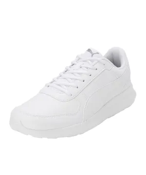 Puma Mens Dexfly V1 White-Cool Mid Gray Sneaker