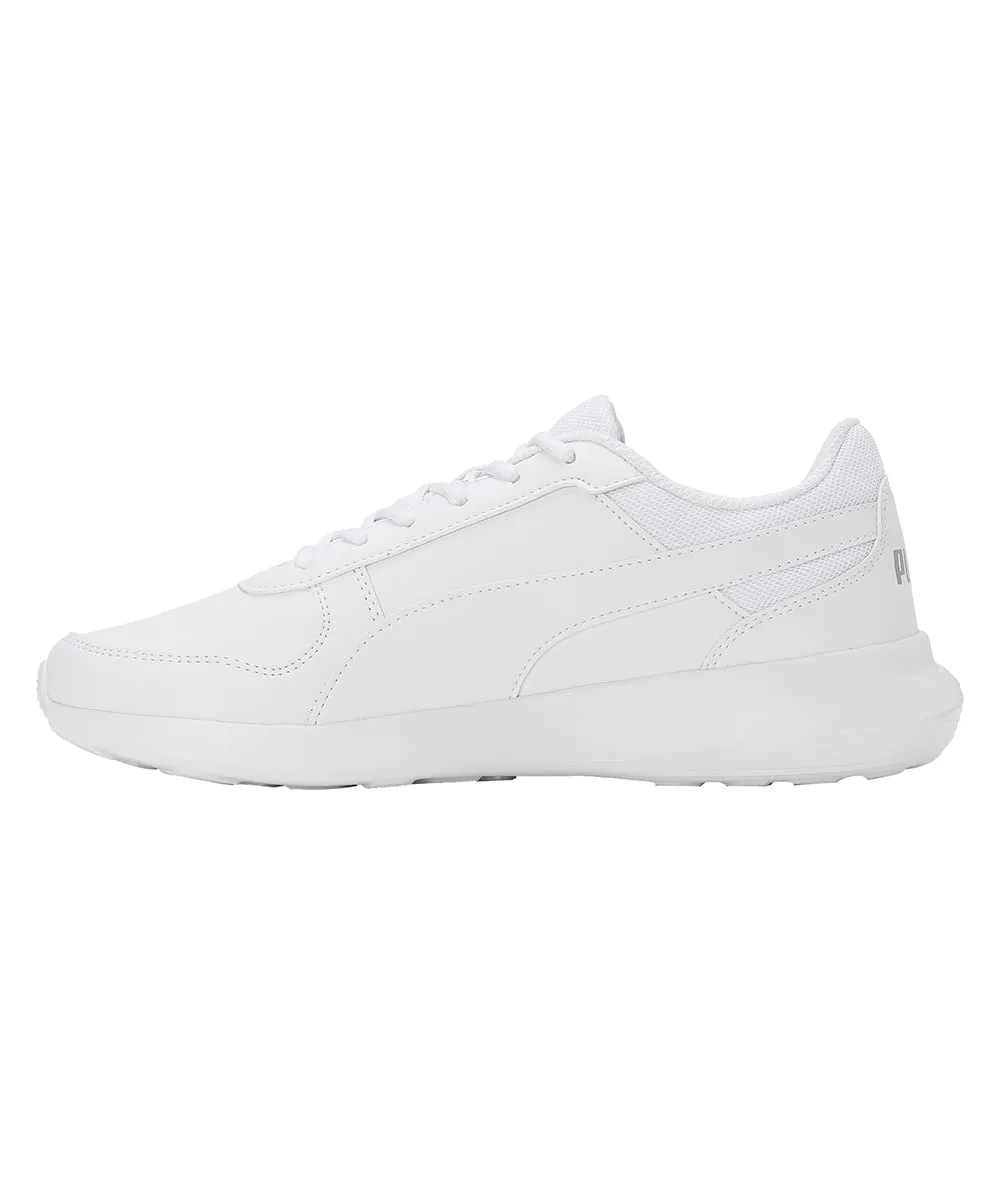 Puma Mens Dexfly V1 White-Cool Mid Gray Sneaker