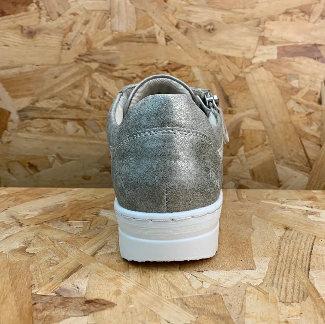 Remonte Womens Fashion Leather Trainers - Metallic