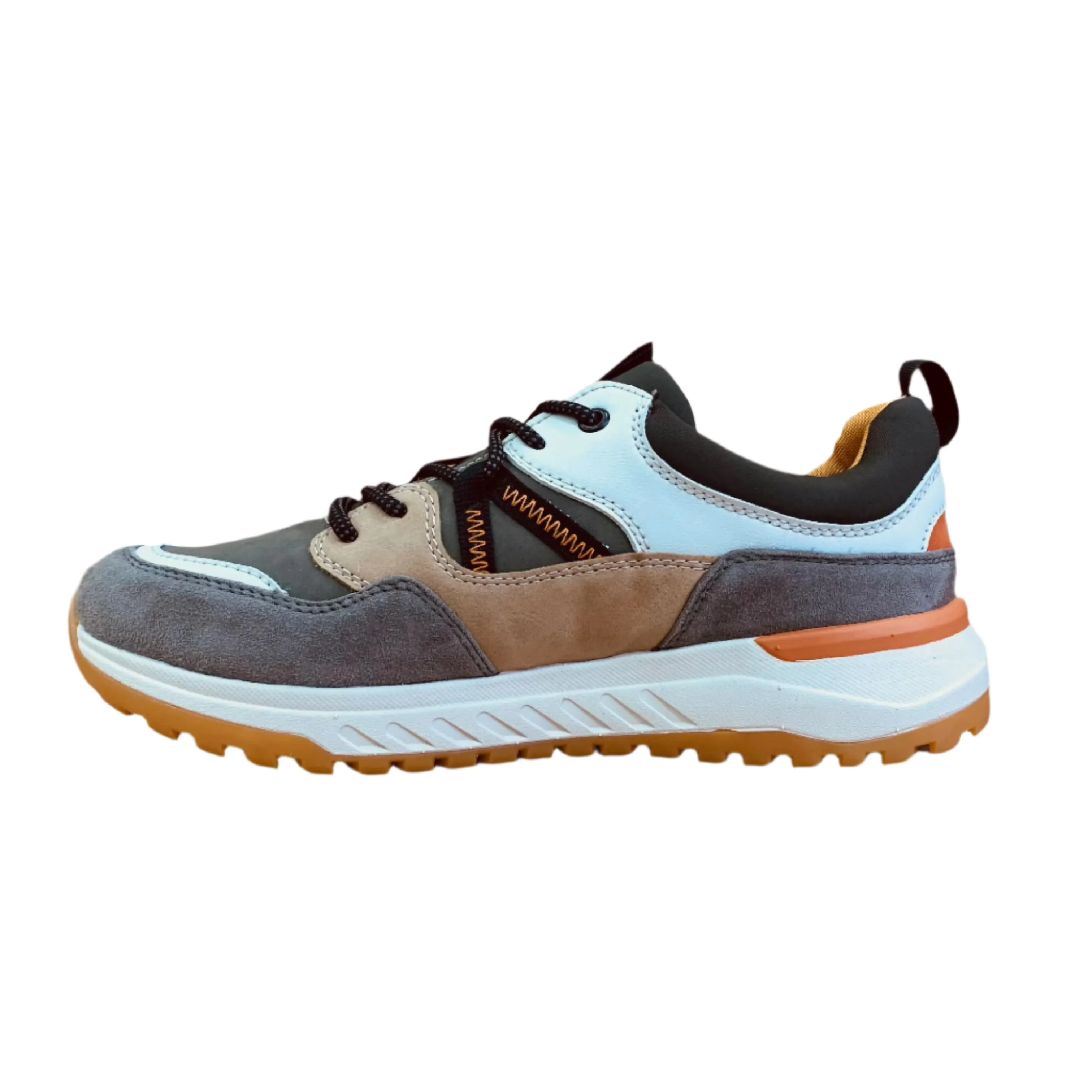 Rieker Mens Evolution Leather Trainers - Green