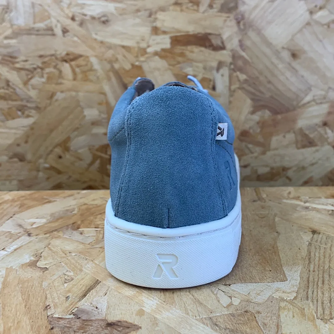 Rieker Mens Evolution Slip On Suede Mule - Blue