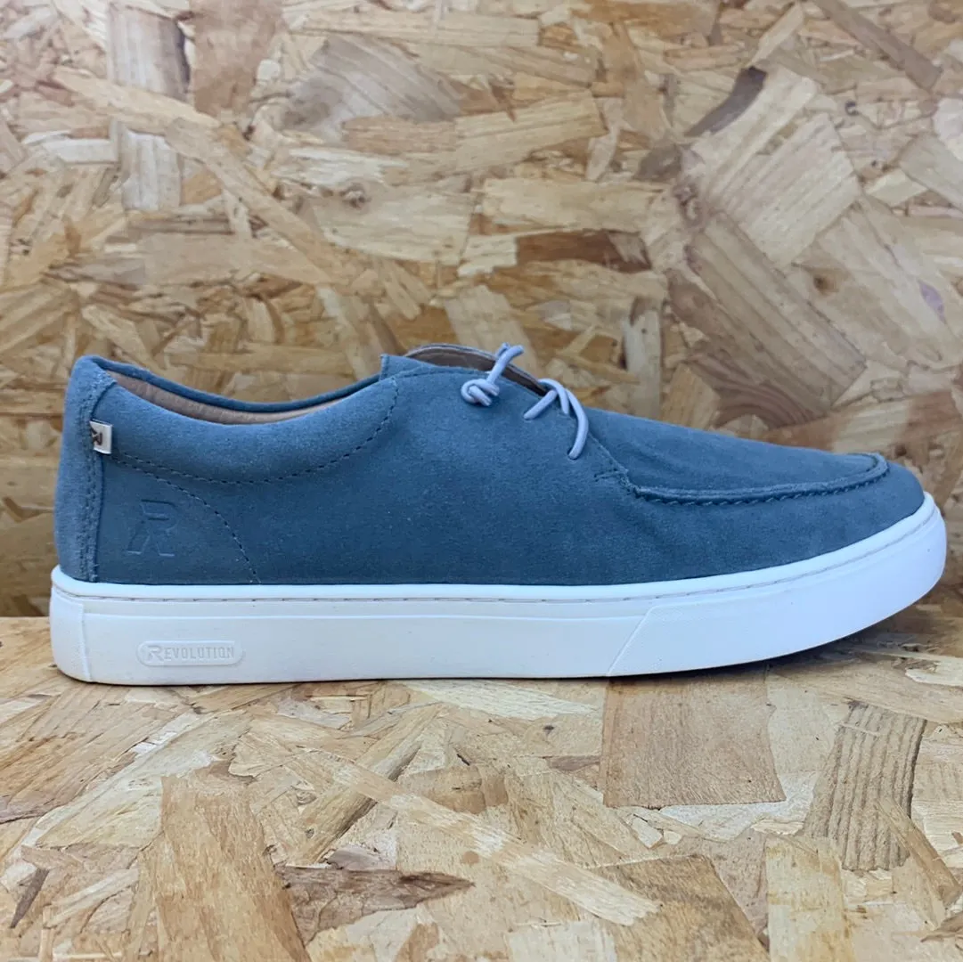 Rieker Mens Evolution Slip On Suede Mule - Blue
