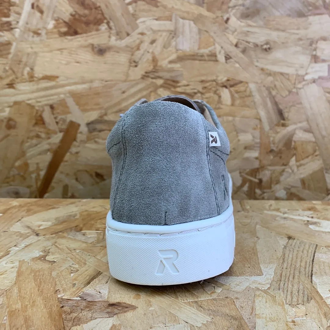 Rieker Mens Evolution Slip On Suede Mule - Grey
