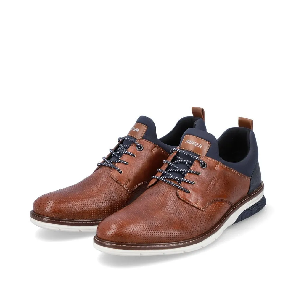 Rieker Mens Leather Shoe - Brown
