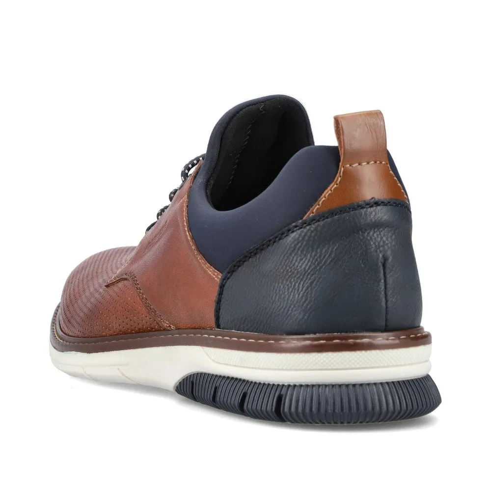 Rieker Mens Leather Shoe - Brown