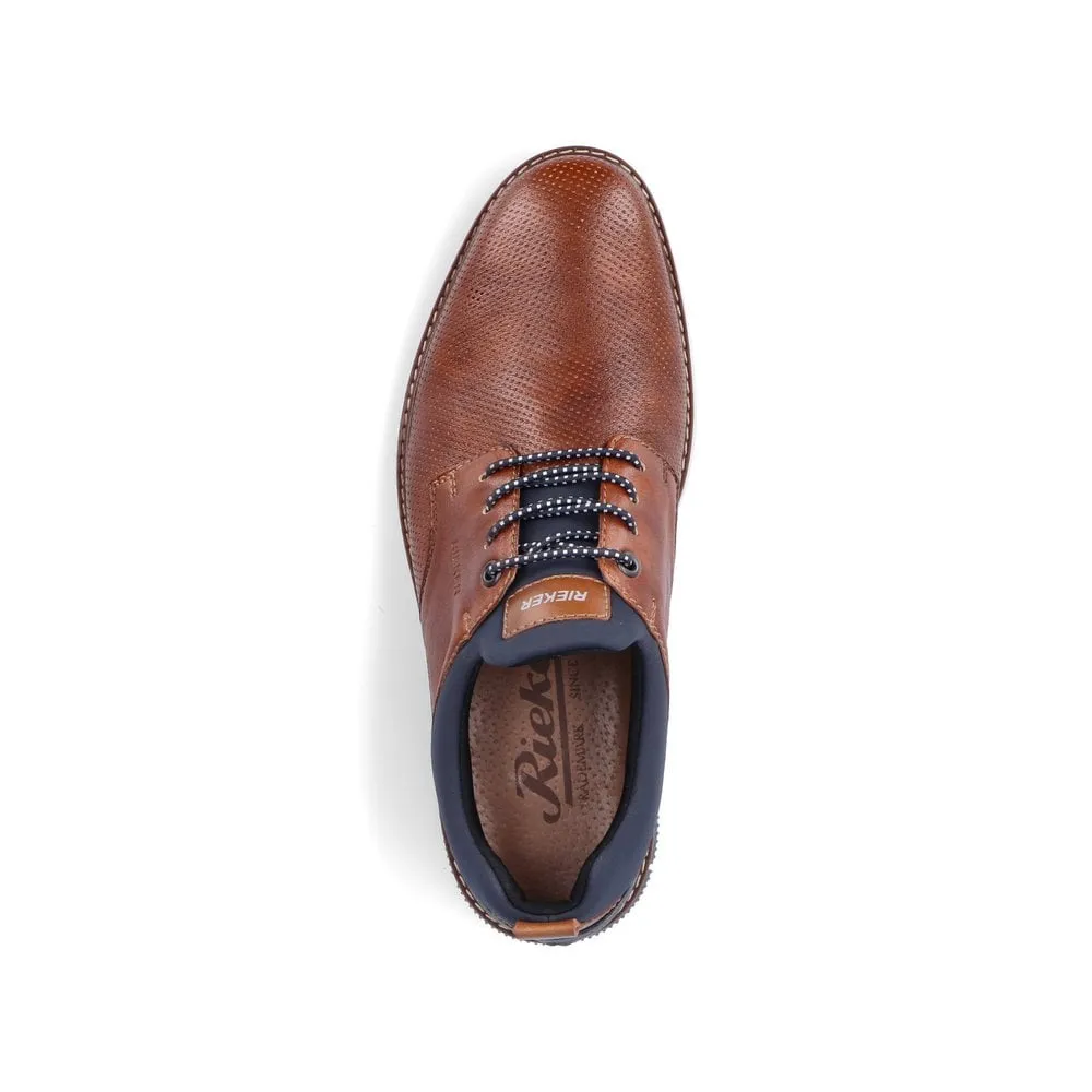Rieker Mens Leather Shoe - Brown