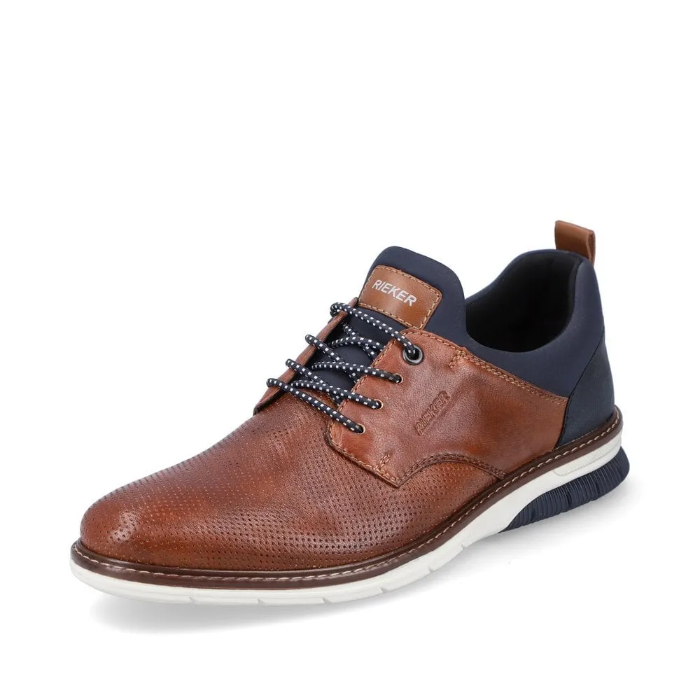 Rieker Mens Leather Shoe - Brown