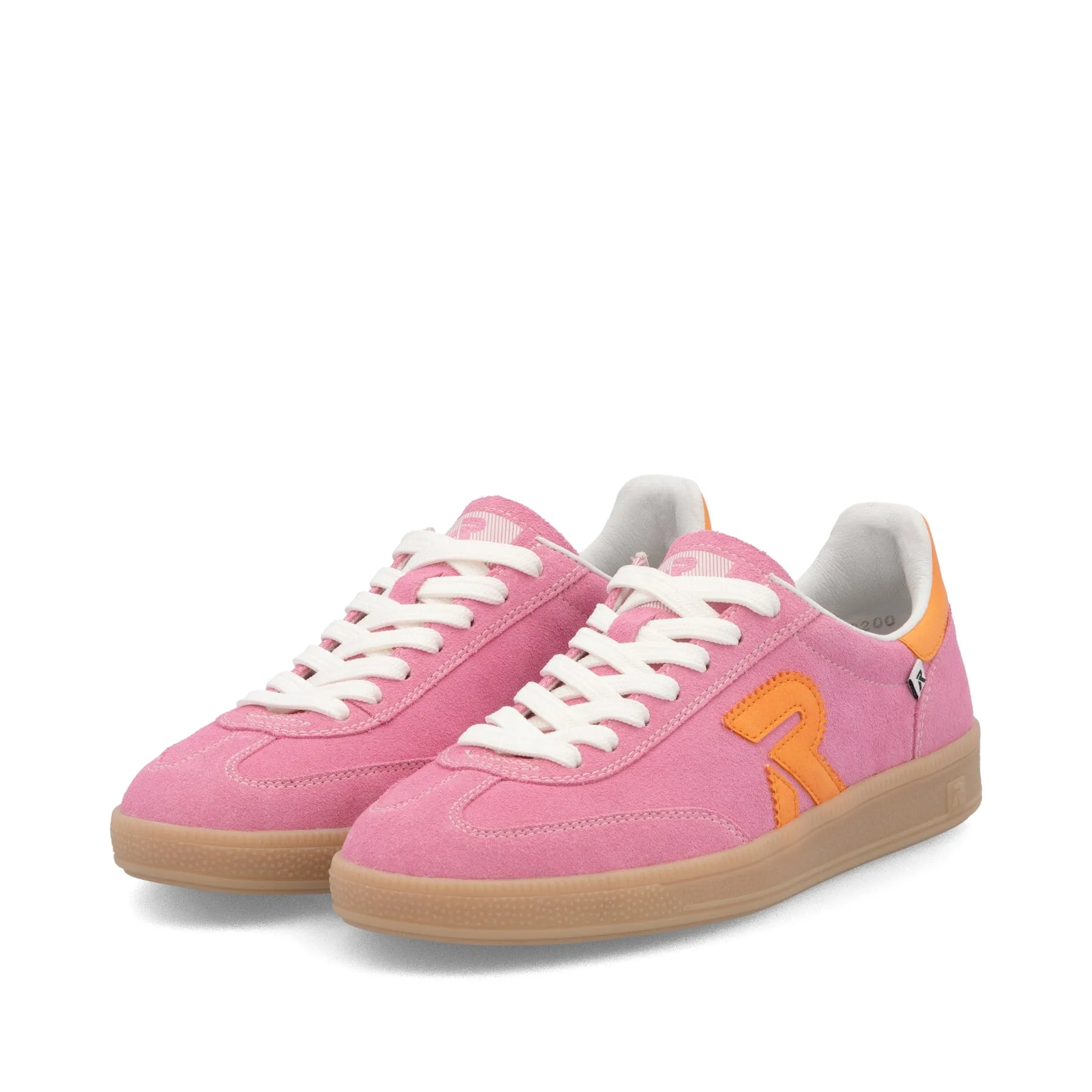 Rieker Womens Fashion Suede Trainers - Pink