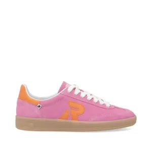 Rieker Womens Fashion Suede Trainers - Pink