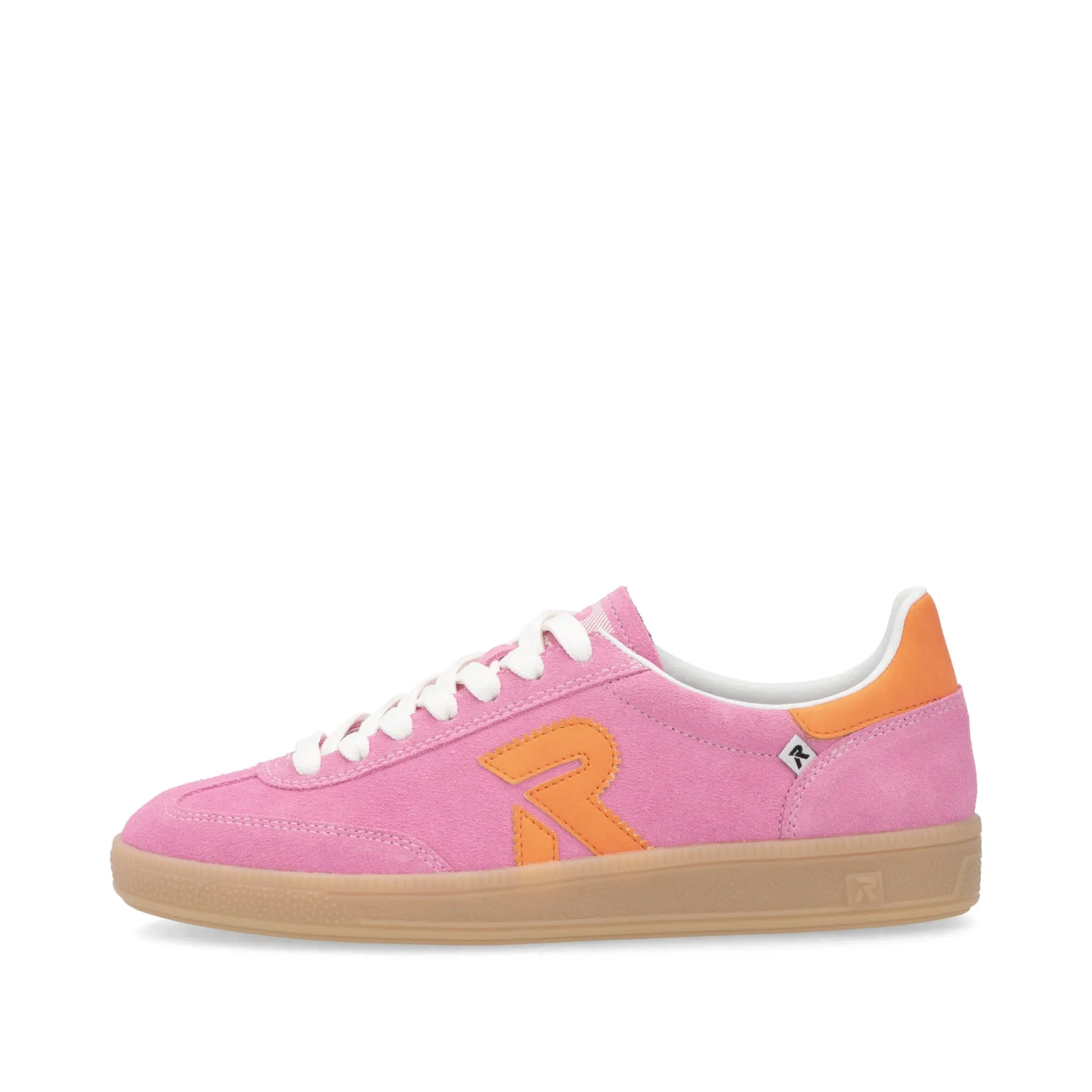 Rieker Womens Fashion Suede Trainers - Pink