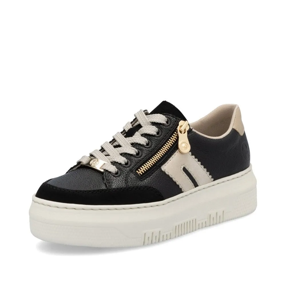 Rieker Womens Platform Trainers - Black
