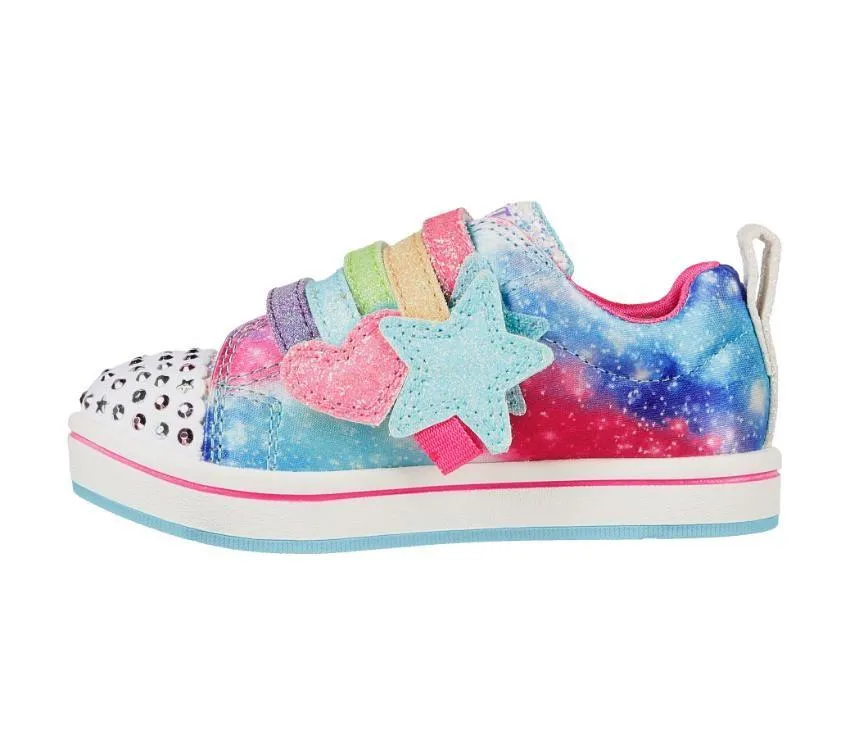 Skechers Toddler S Lights Twinkle Toes Sparkle Rayz Rainbow Smiles Trainers