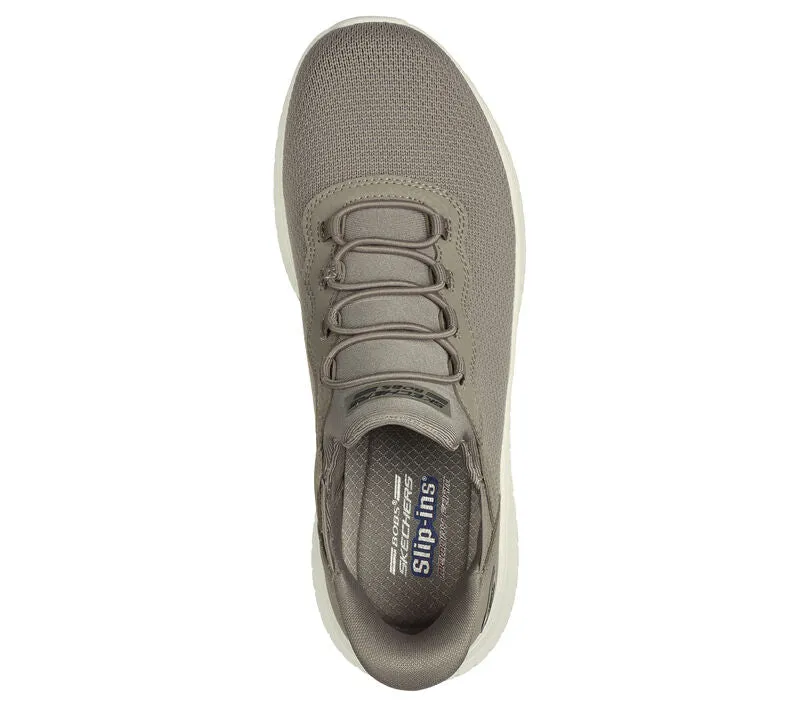 Skechers Women's 117500W/TPE Slip-ins: BOBS Sport Squad Chaos Trainers Taupe