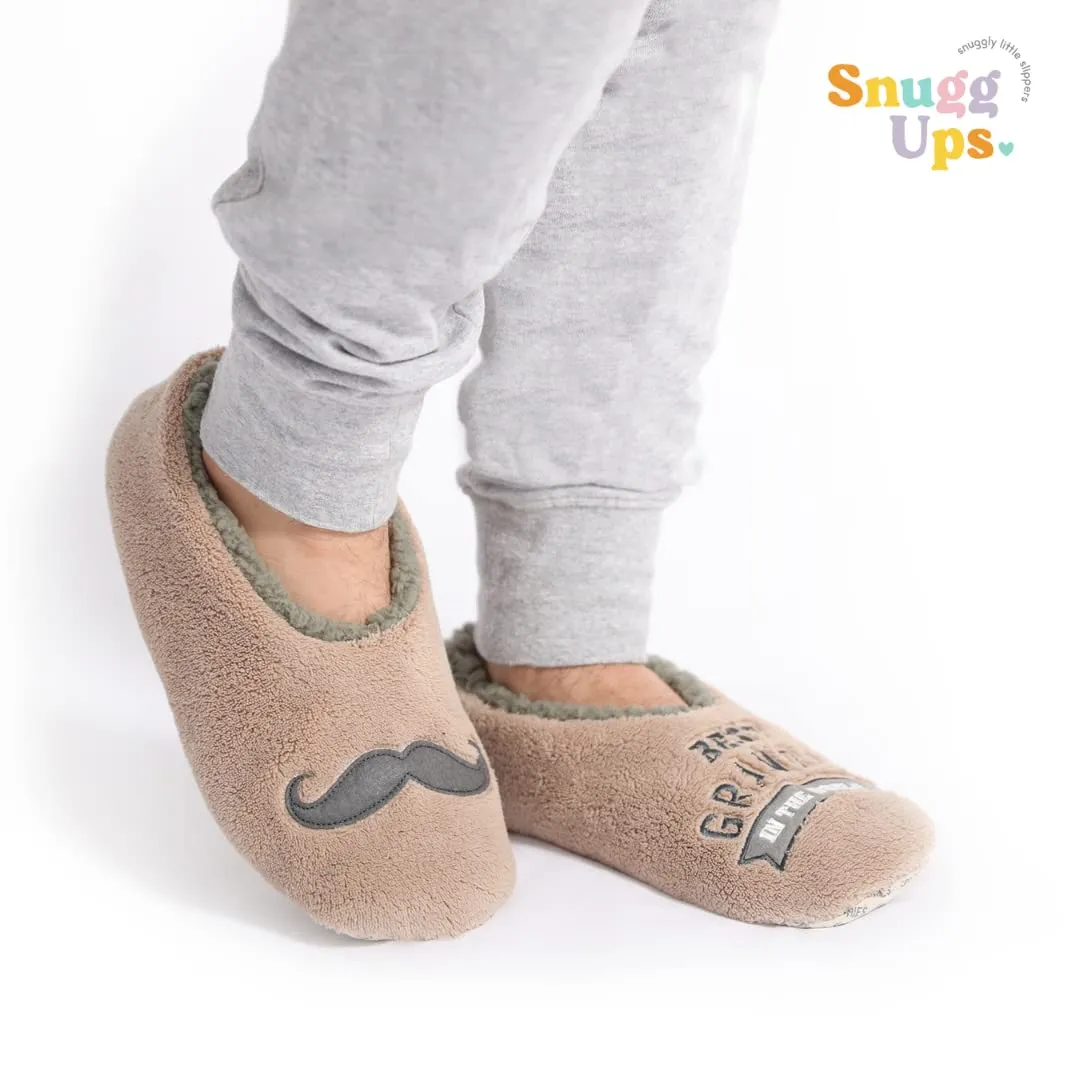 Splosh Men's Brown Grandpa Slippers