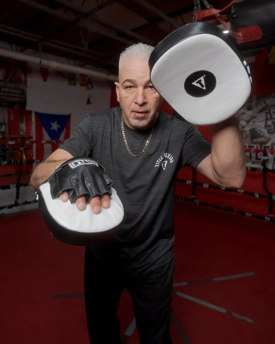 TITLE Boxing Cobra Leather Focus Mitts