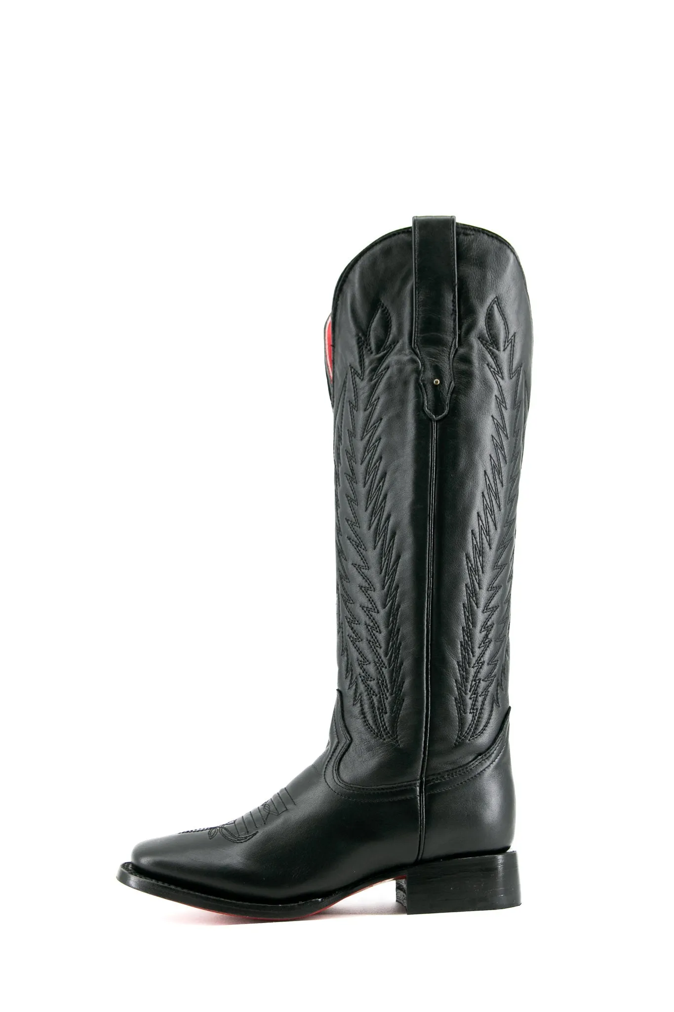 Valentina Tall Red Bottom Square Toe Cowgirl Boot