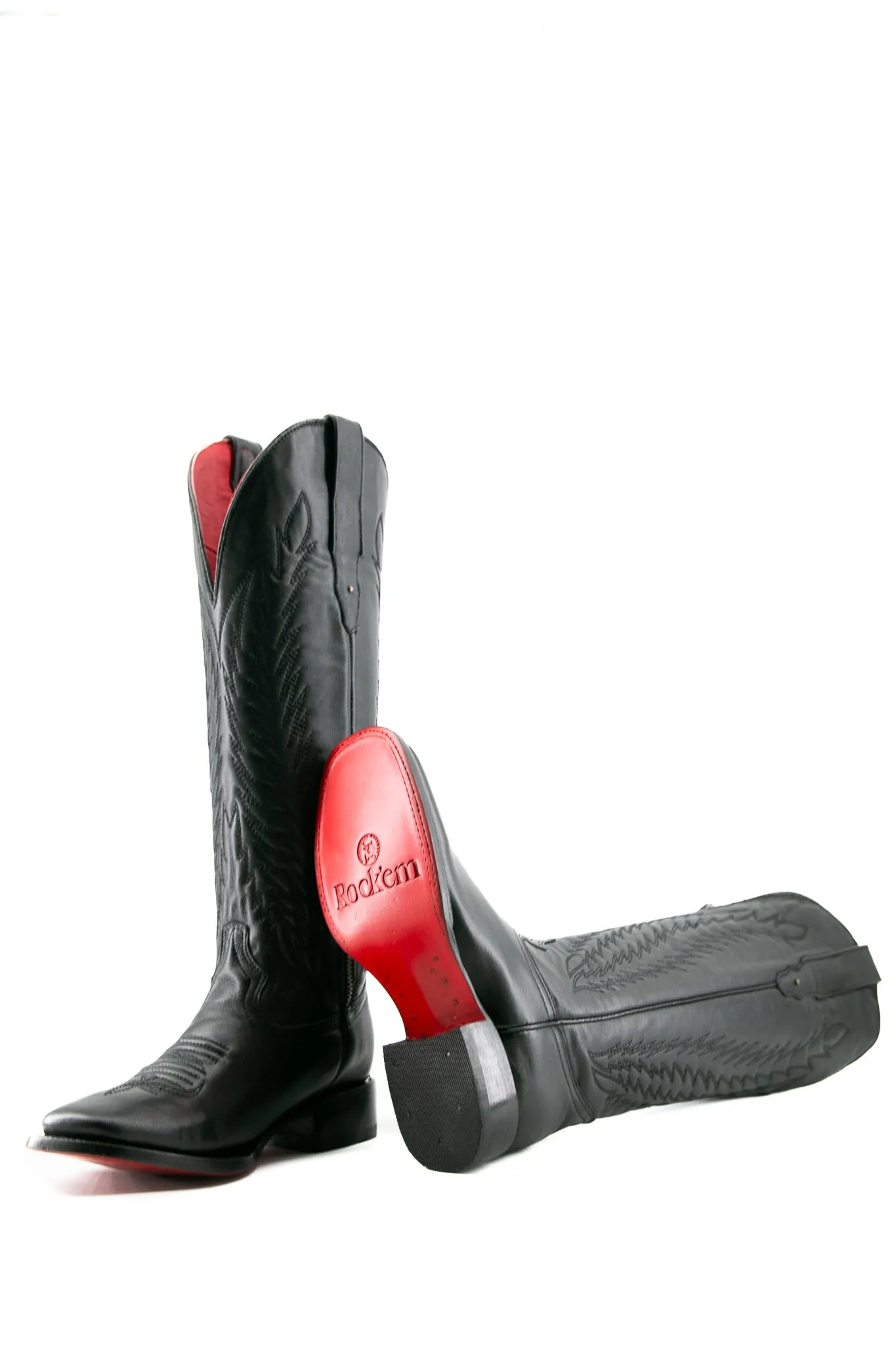 Valentina Tall Red Bottom Square Toe Cowgirl Boot