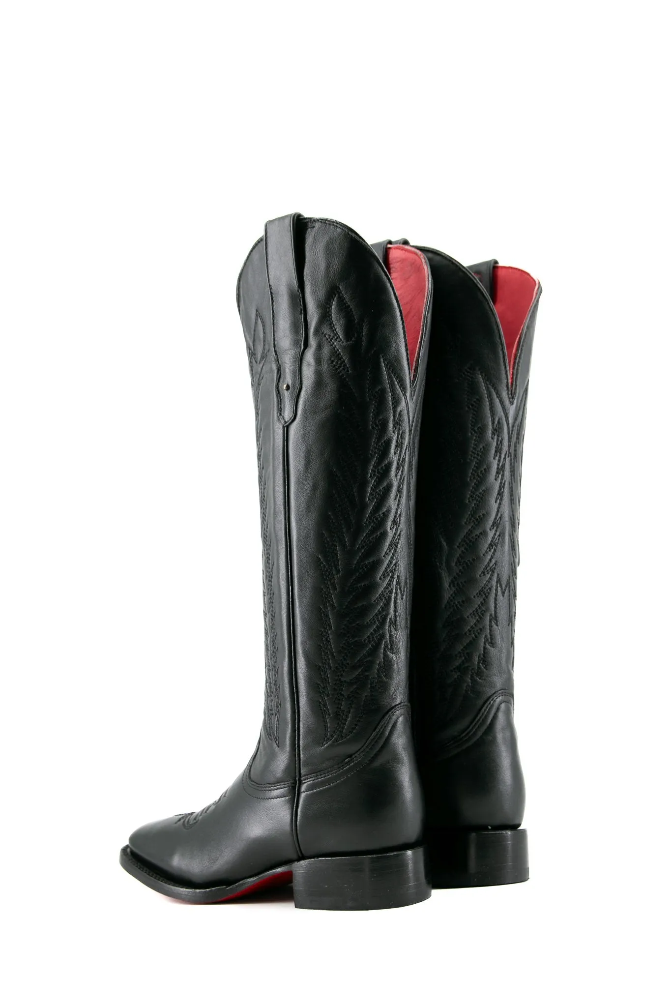 Valentina Tall Red Bottom Square Toe Cowgirl Boot