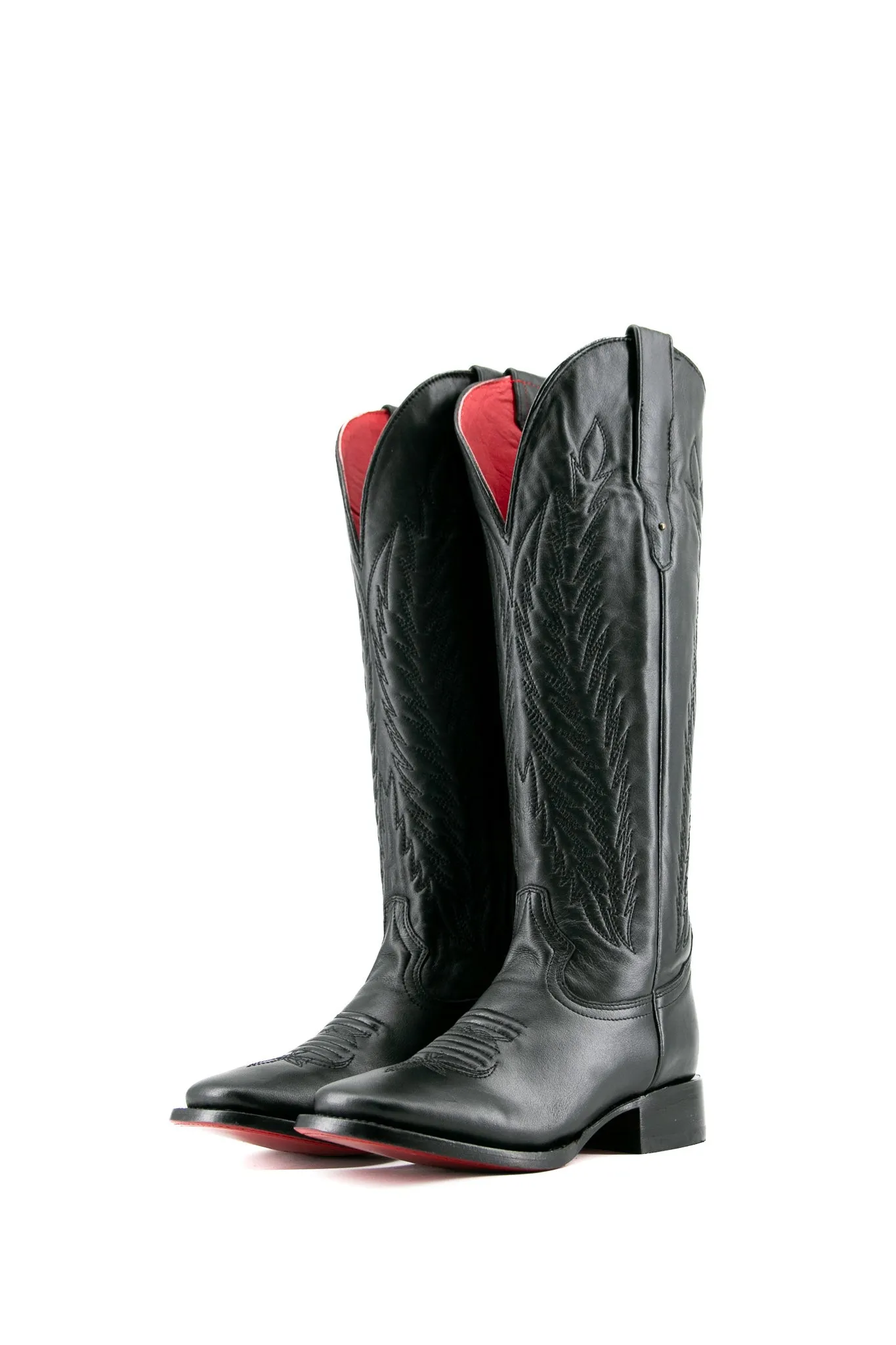 Valentina Tall Red Bottom Square Toe Cowgirl Boot