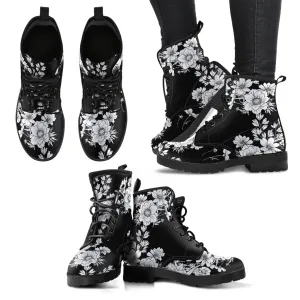 White Flowers Handcrafted Boots