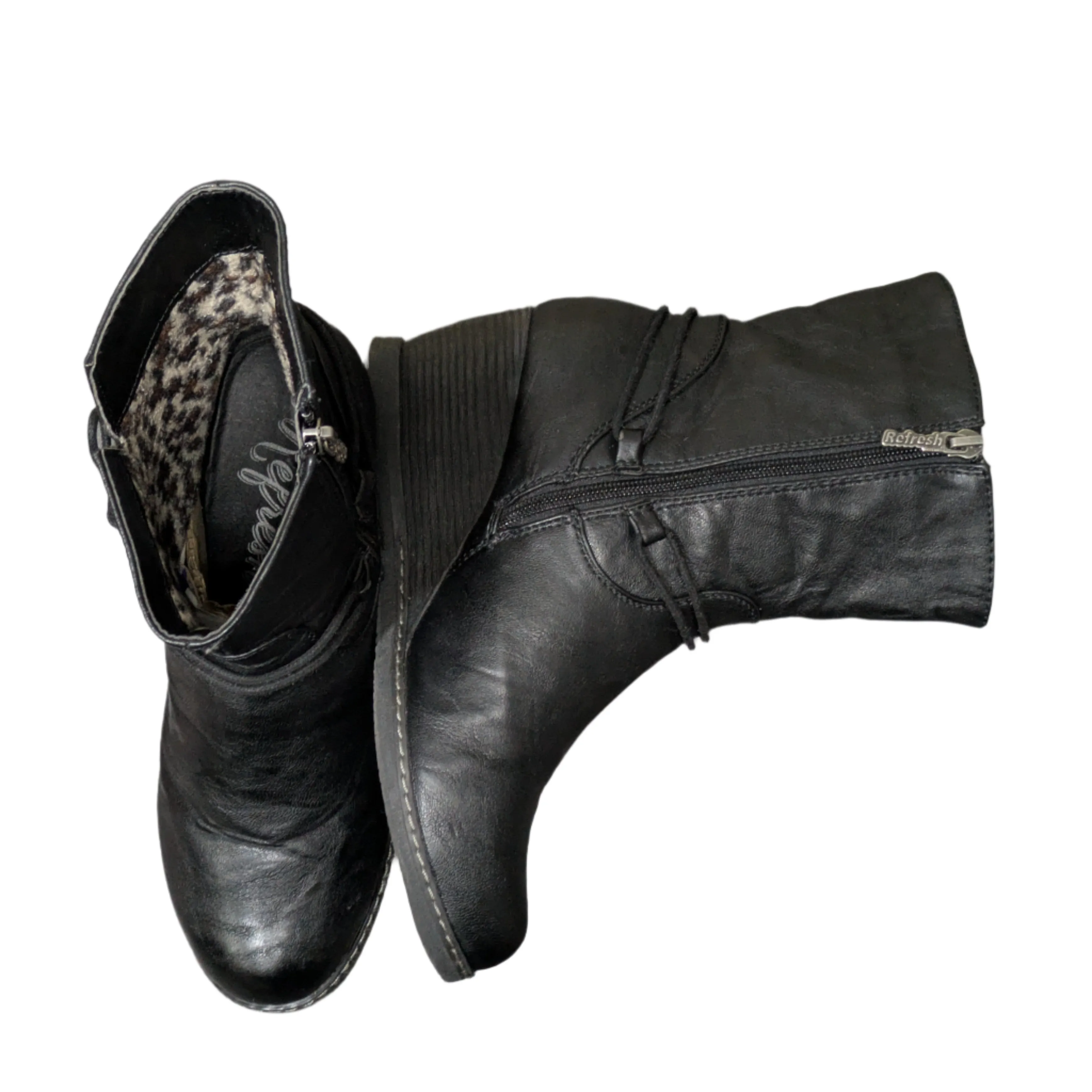 Women's Refresh Relaxed Ankle Boot with Wrap-Around Lace Size UK 6 / EU 39 / US 8