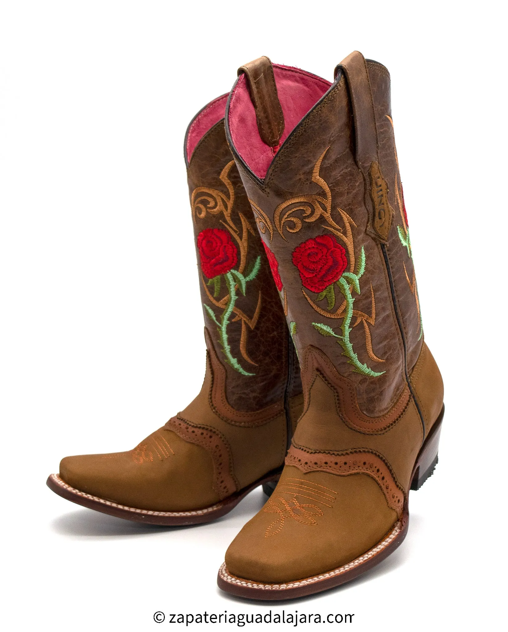 WOMEN'S SQUARE TOE CRAZY HONEYLEATHER BOOT -Q312R6251