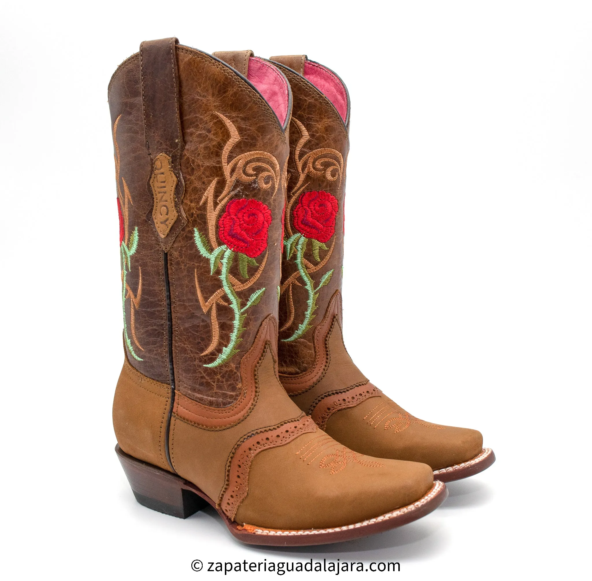 WOMEN'S SQUARE TOE CRAZY HONEYLEATHER BOOT -Q312R6251