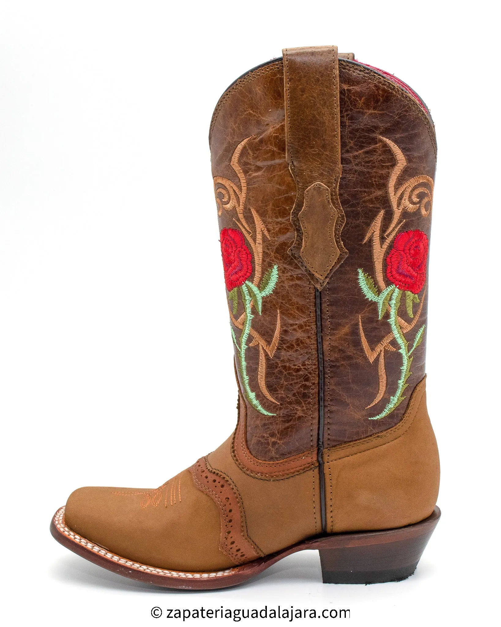 WOMEN'S SQUARE TOE CRAZY HONEYLEATHER BOOT -Q312R6251